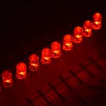 高輝度5mm赤色LED　1パック10個入り　ラウンドトップLED