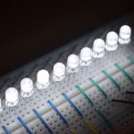 高輝度5mm白色LED　1パック10個入り　ラウンドトップLED