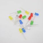 LEDランプ5色15本セット　電子工作LED（赤、青、緑、黄、白）